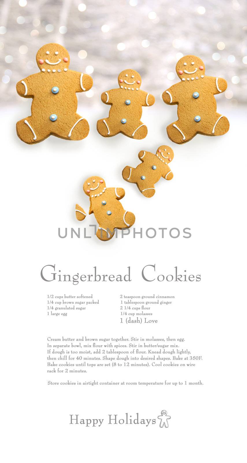 Gingerbread men cookies against cookie receipe