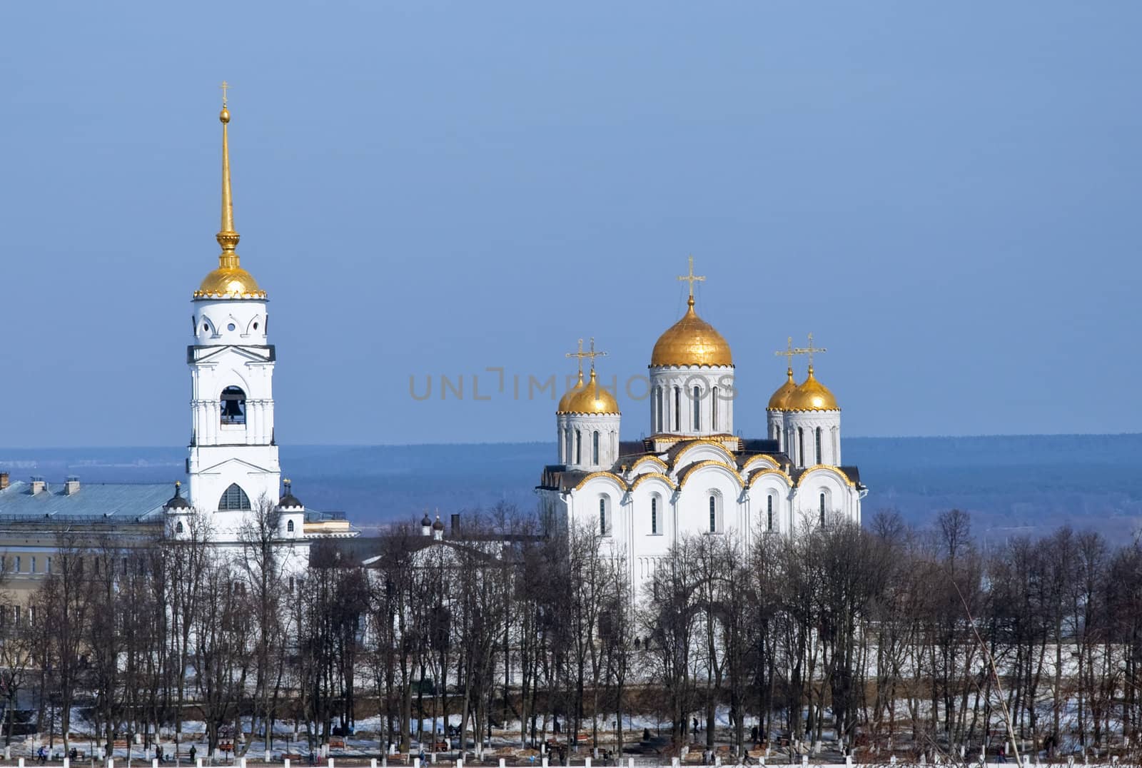 Dormition cathedral at Vladimir in winter, Russia