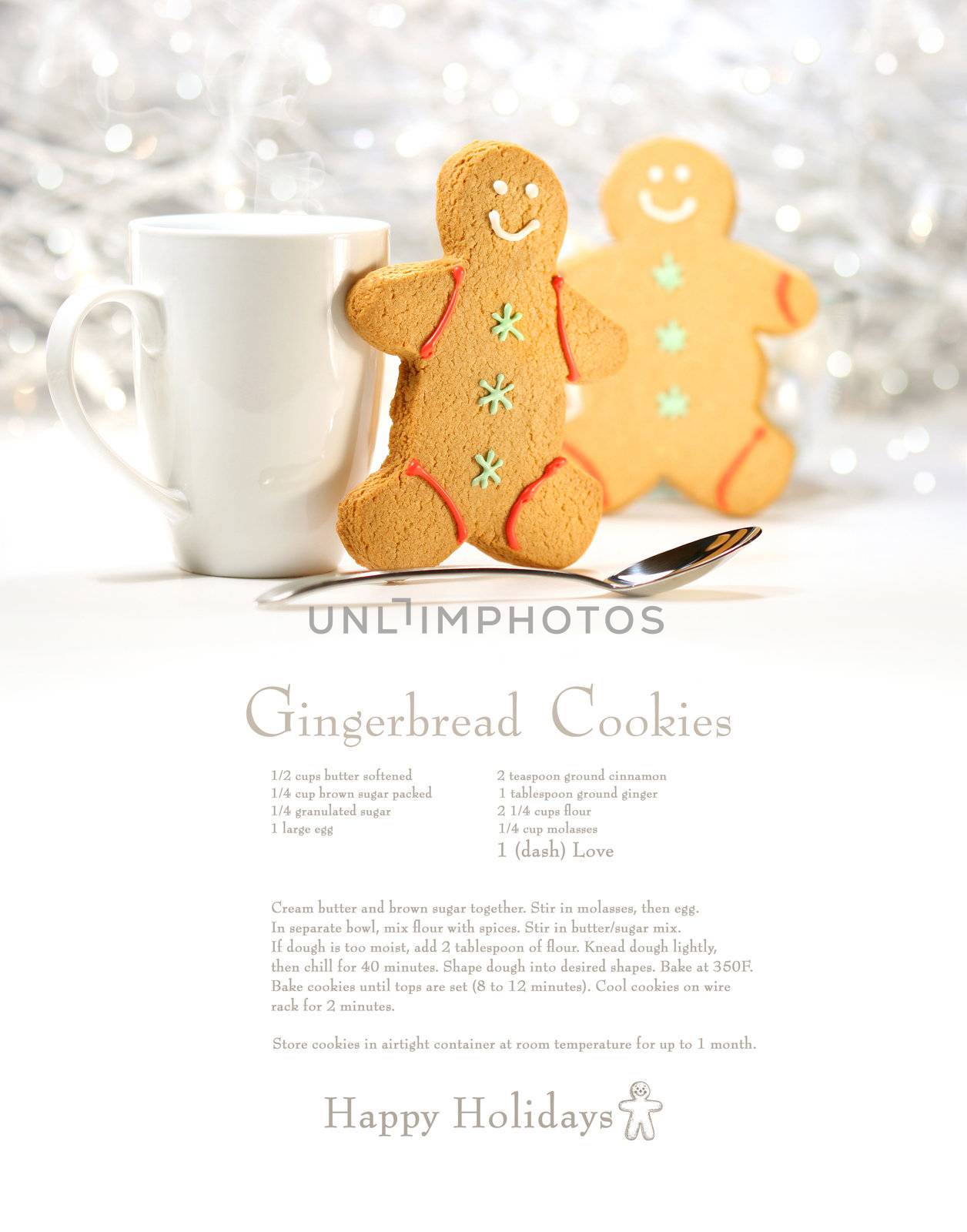Hot holiday drink with gingerbread cookies with recipe by Sandralise