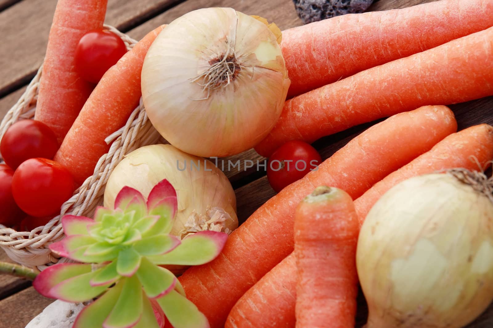 a mix of organic food representing a healthy diet