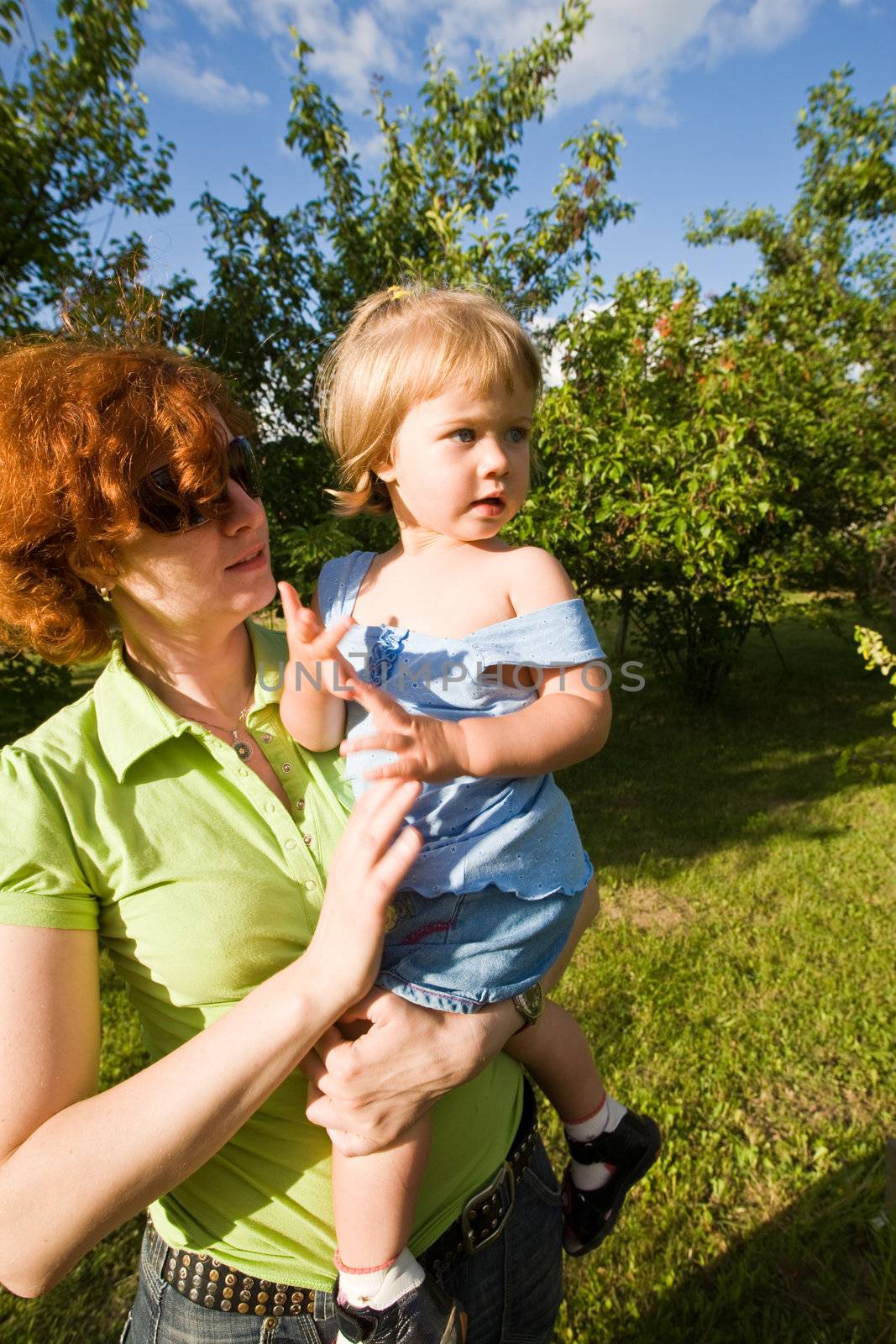 people series: happy little girl and mother