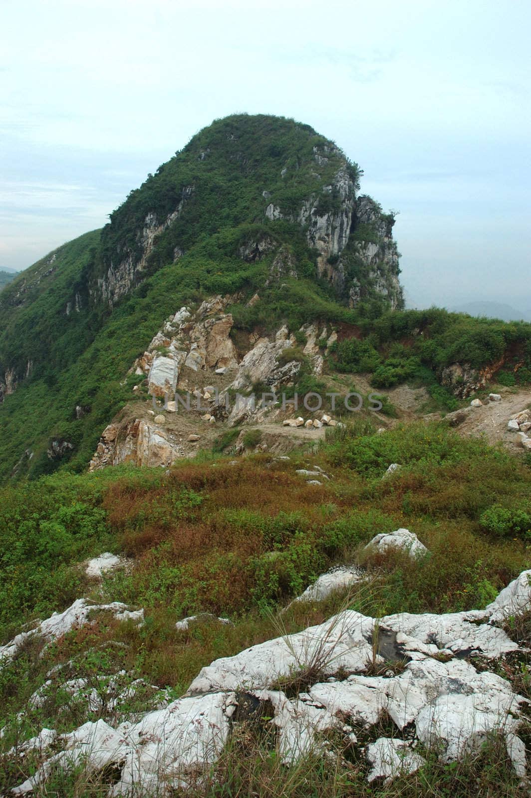 karst mountain that found in padalarang, west java-indonesia