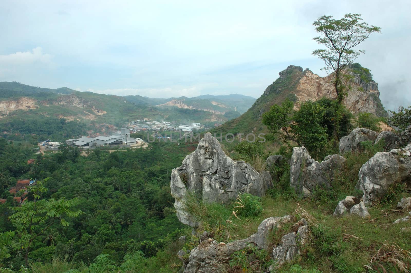 karst mountain that found in padalarang, west java-indonesia