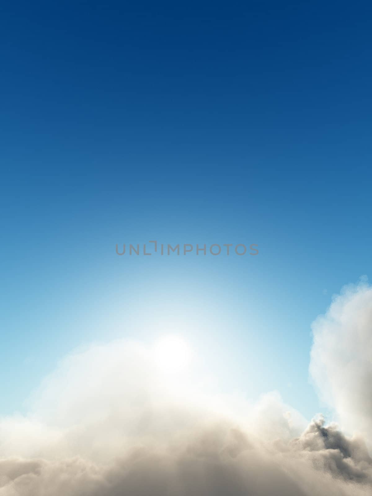 An aerial view of some fluffy clouds.