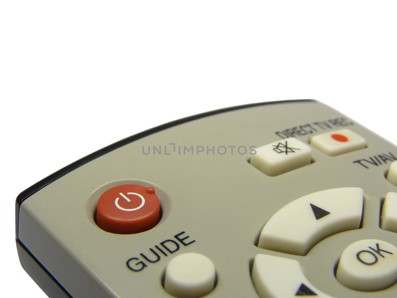 Isolated remote control on the white background