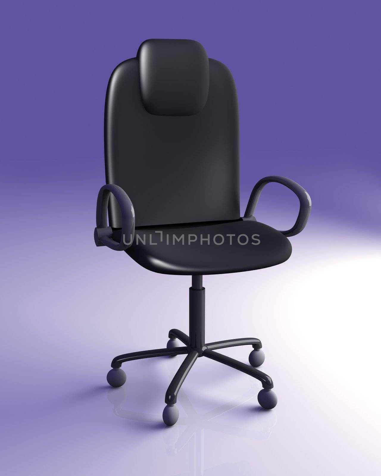 3D rendered office furniture.