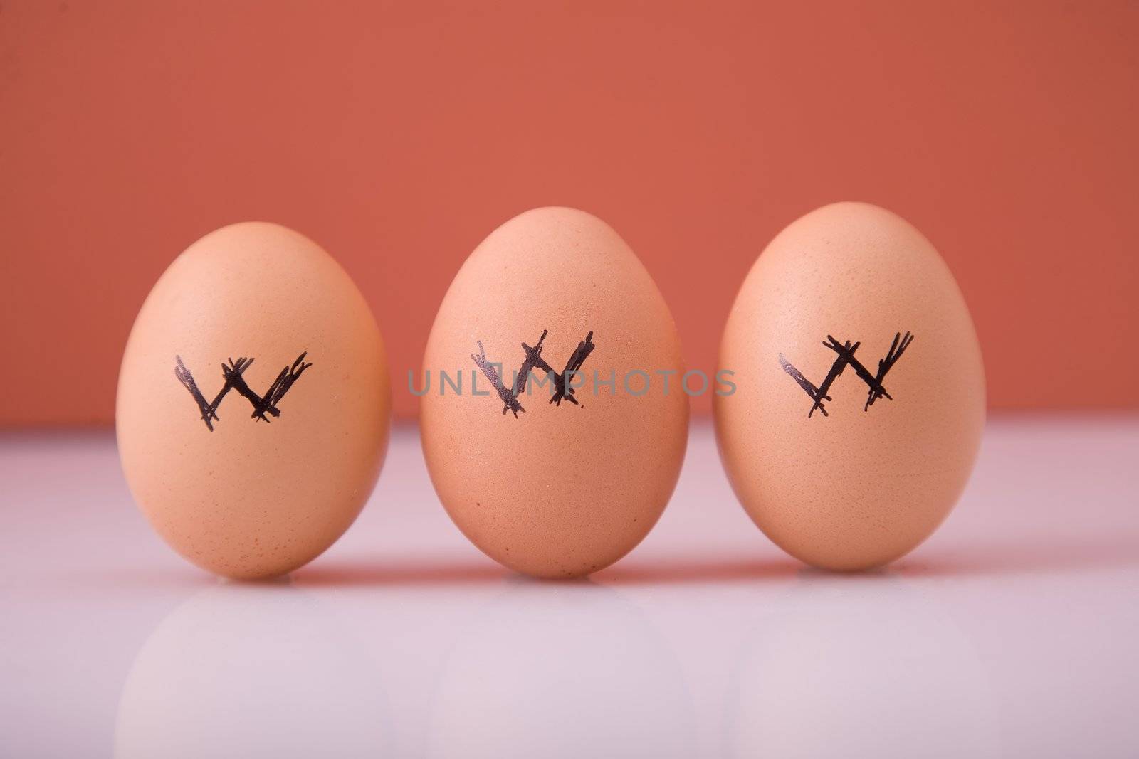 three eggs for easter connected to internet