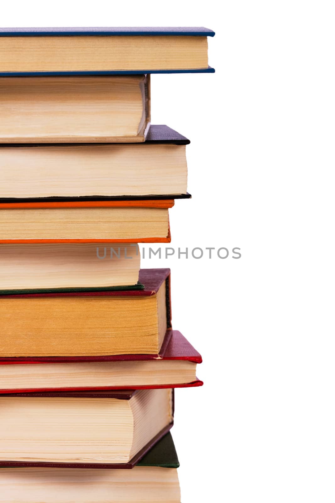 Pile of books isolated on a white background by grigorenko