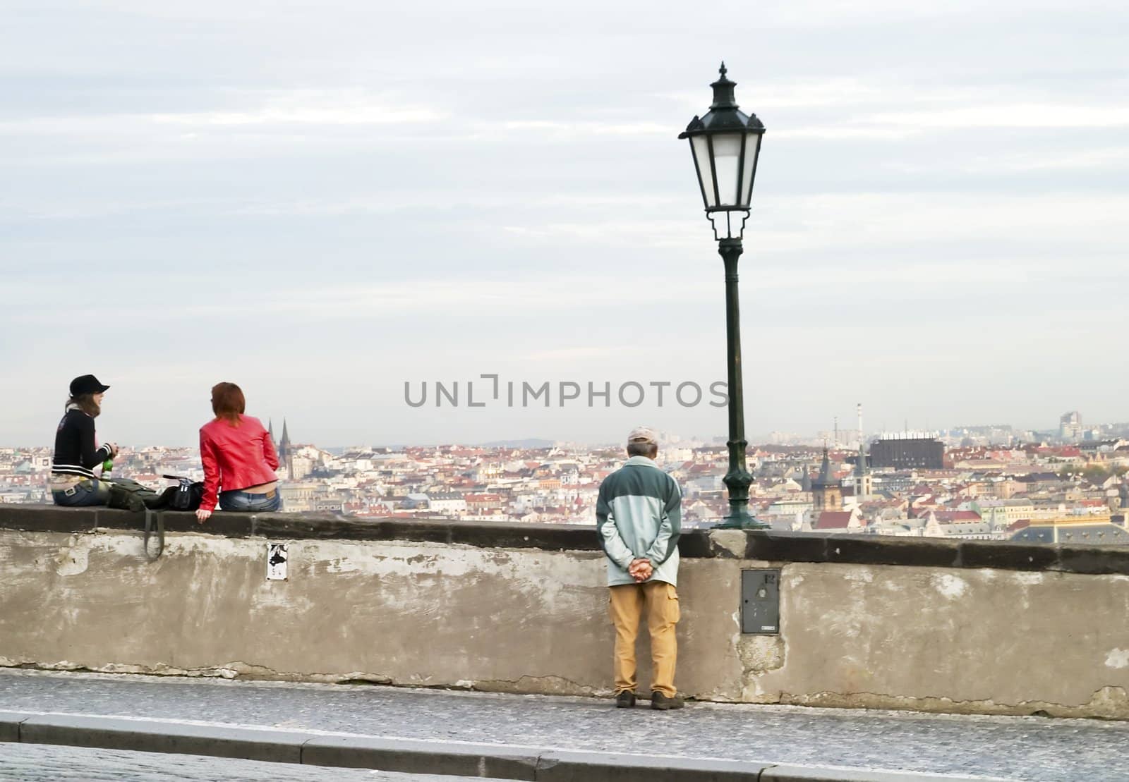 Prague, Czech Republic cityscape seen from the Prague castle.