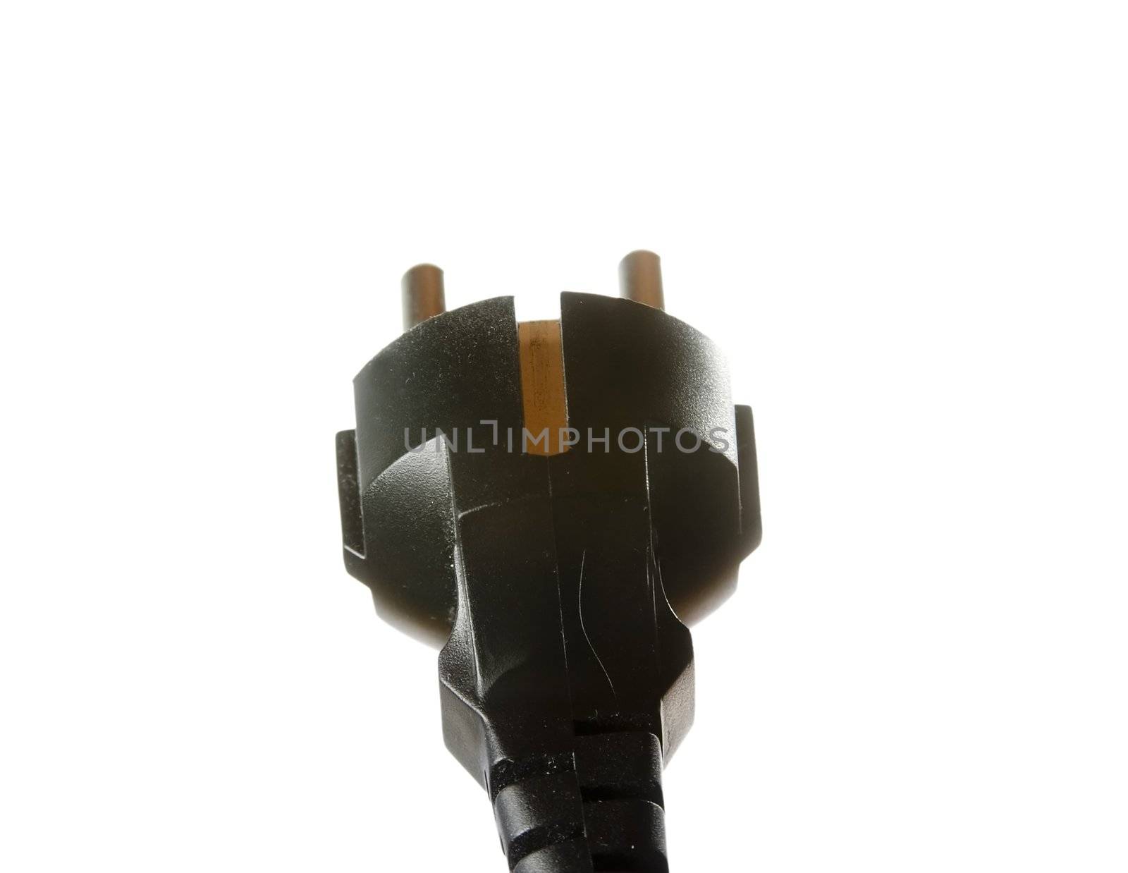 A european plug in, isolated on white with clipping path.