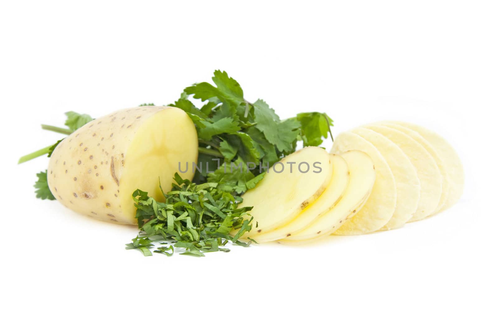 Potato, herbs and crisps by ChrisAlleaume