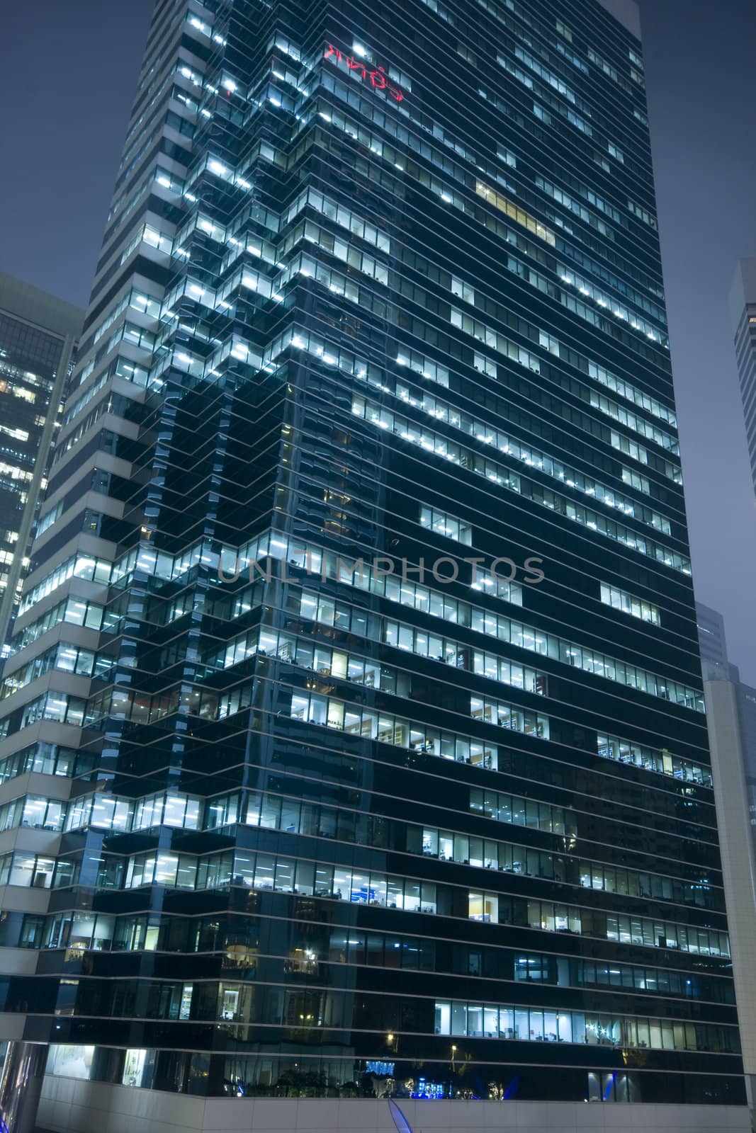 Modern skyscraper building on Hong Kong Island
