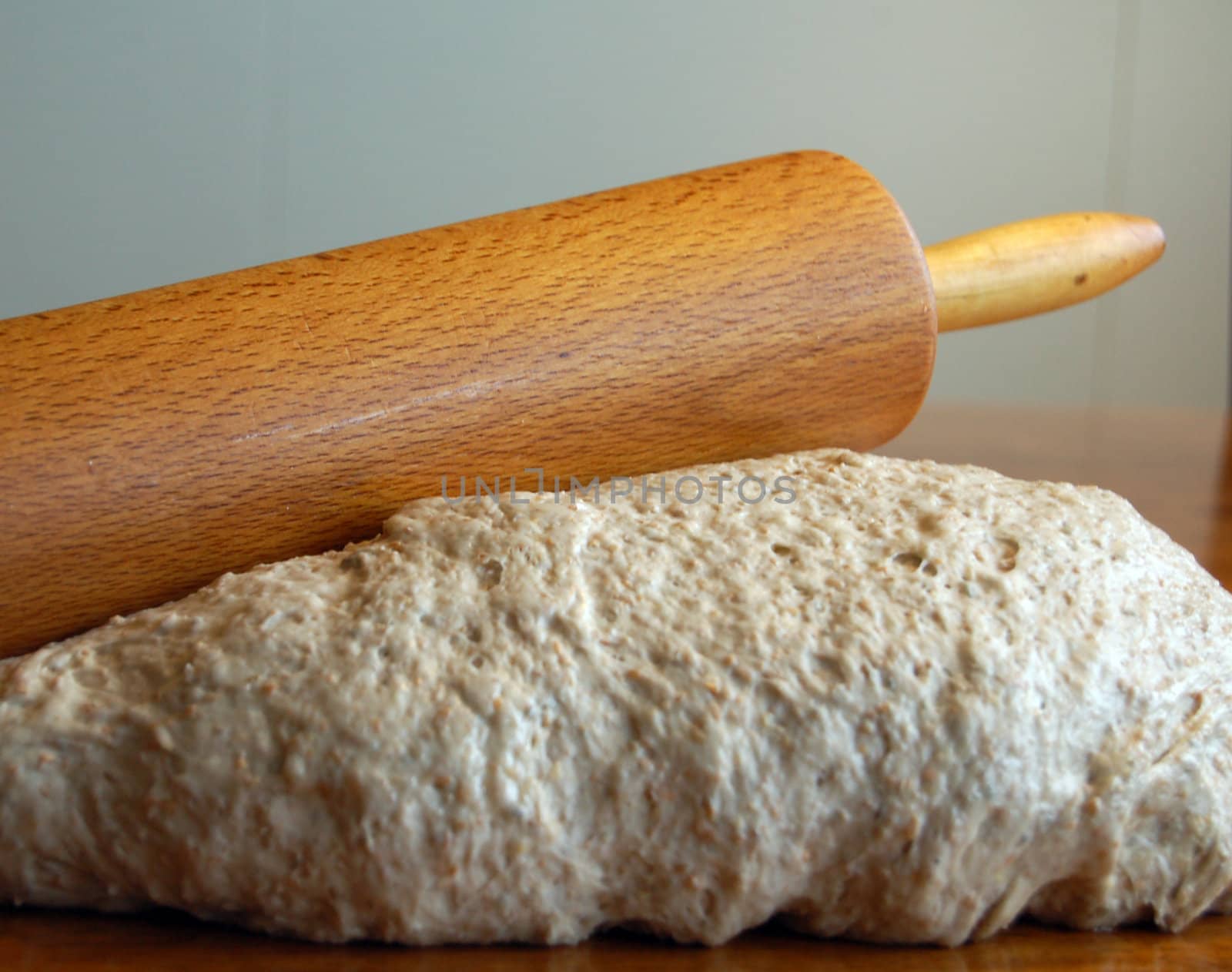 rolling-pin and dough