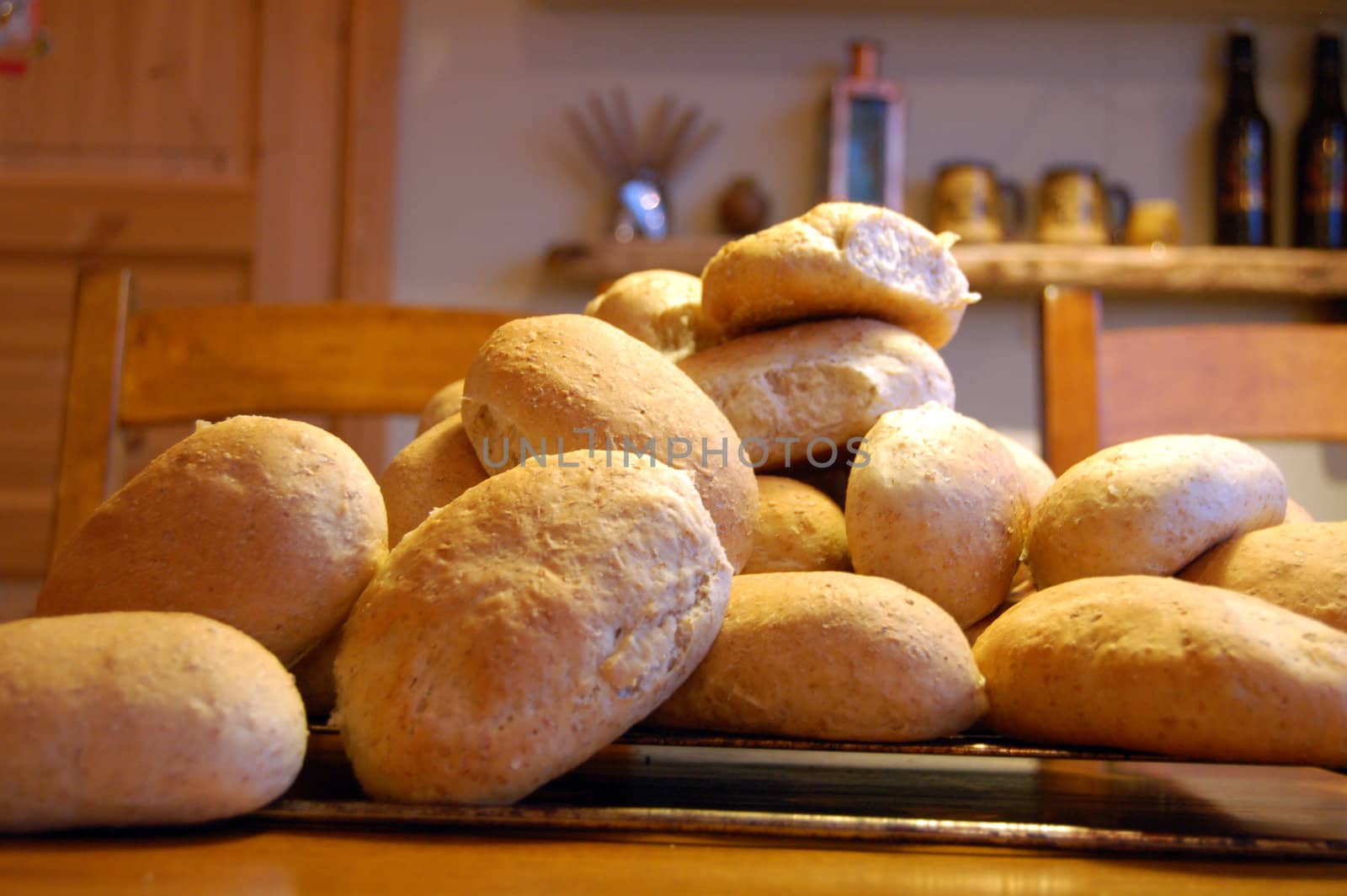 freshly baked rolls