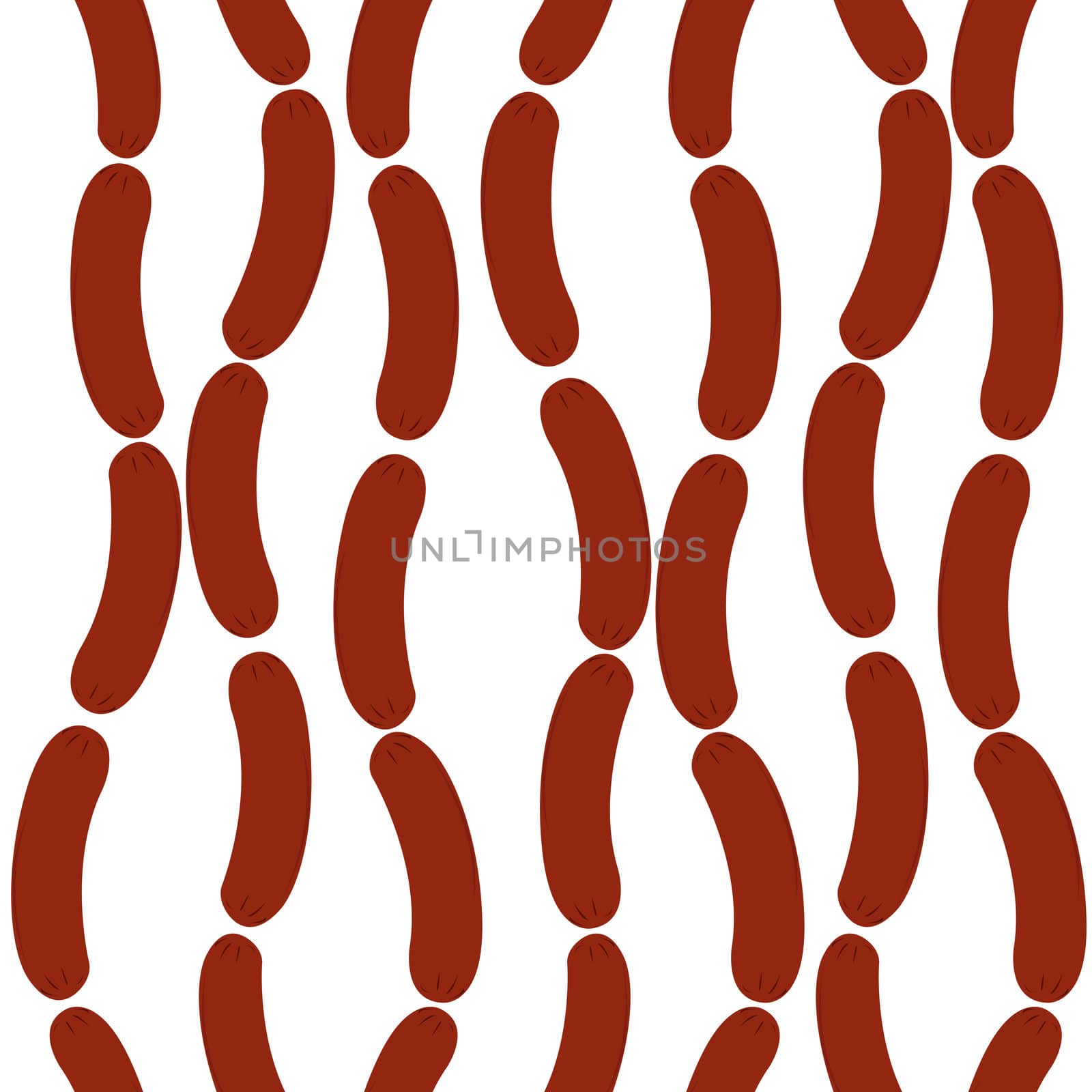 Hanging sauseges background illustration, pattern