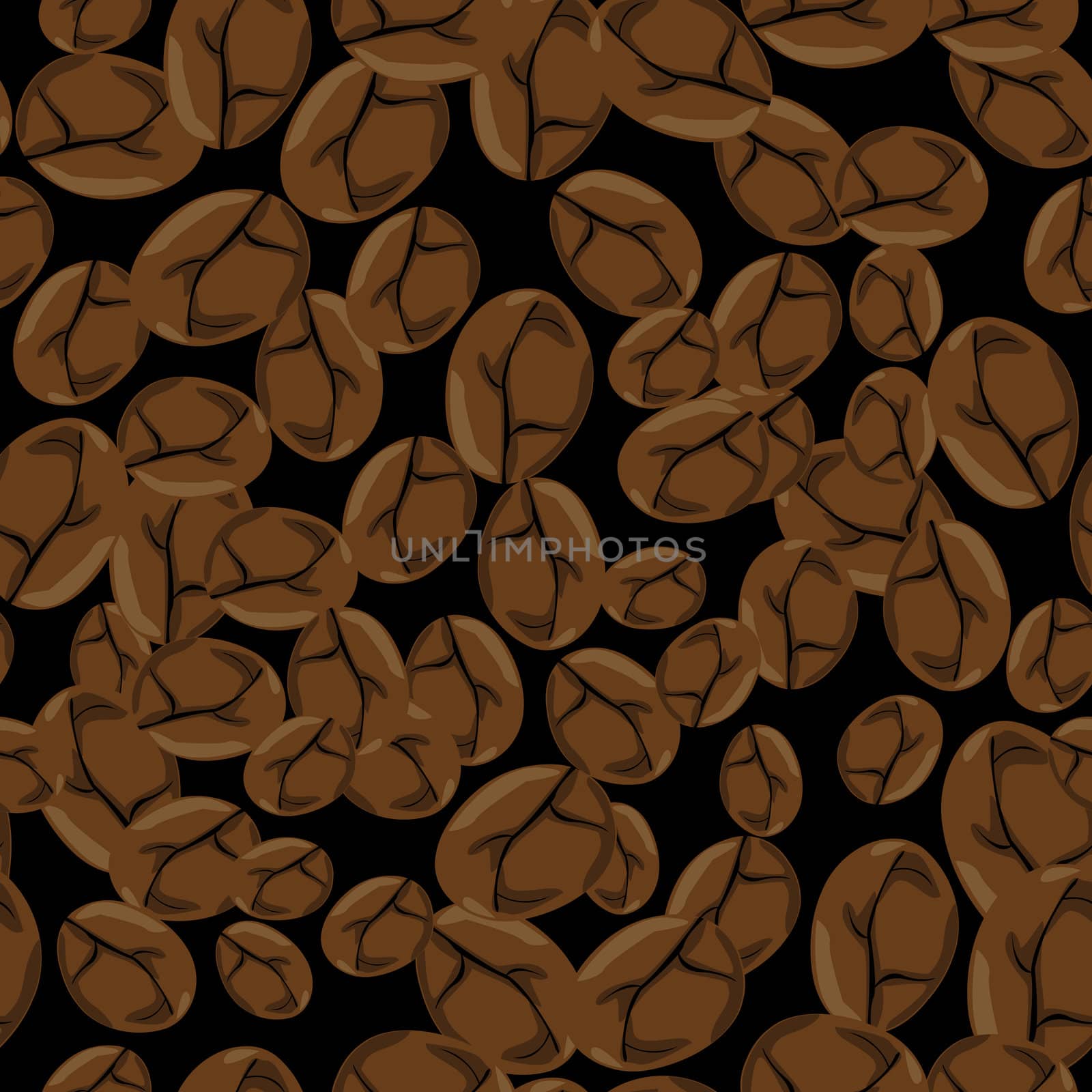 Roasted coffee beans, pattern background
