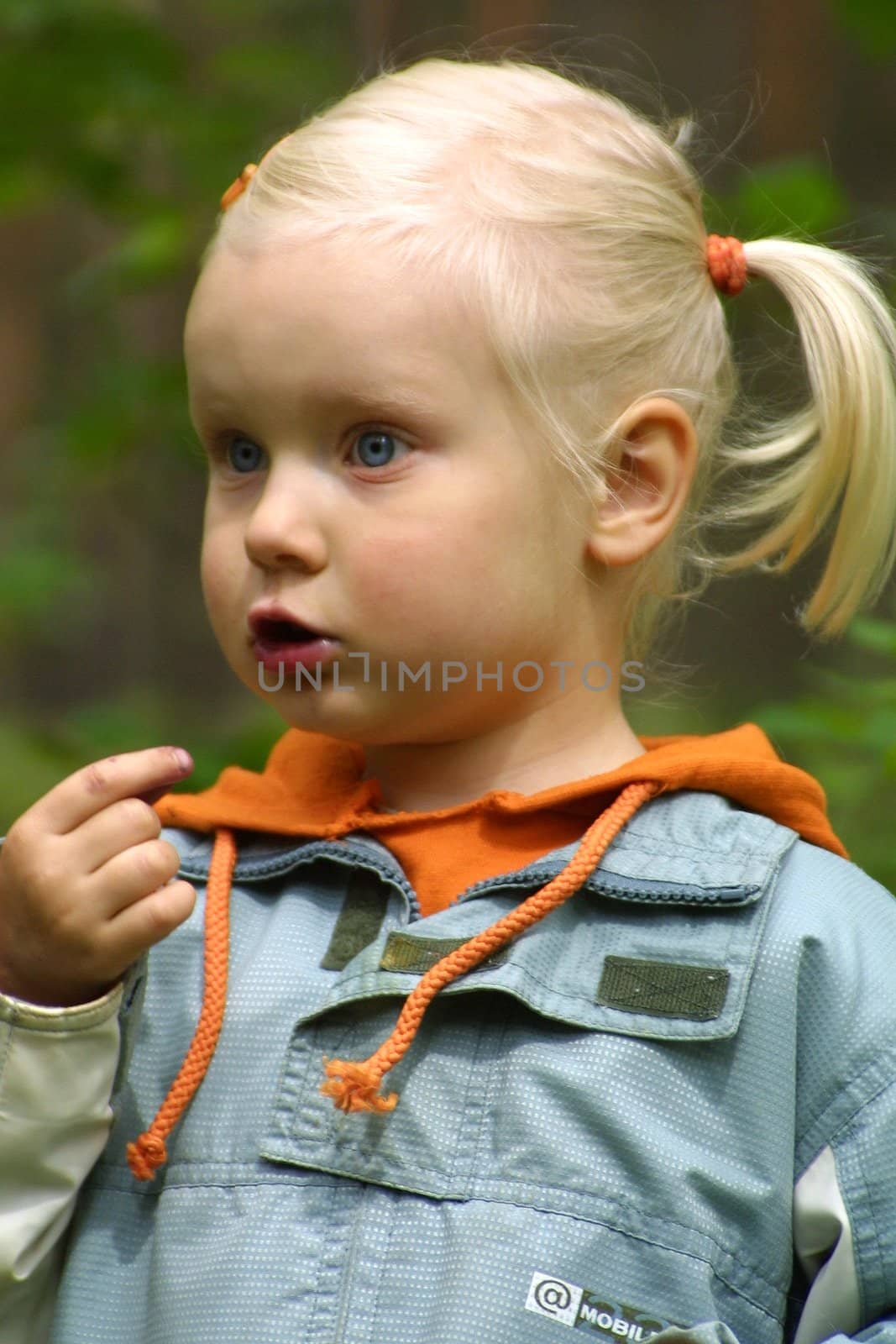 little girl in the forest by Schonborn