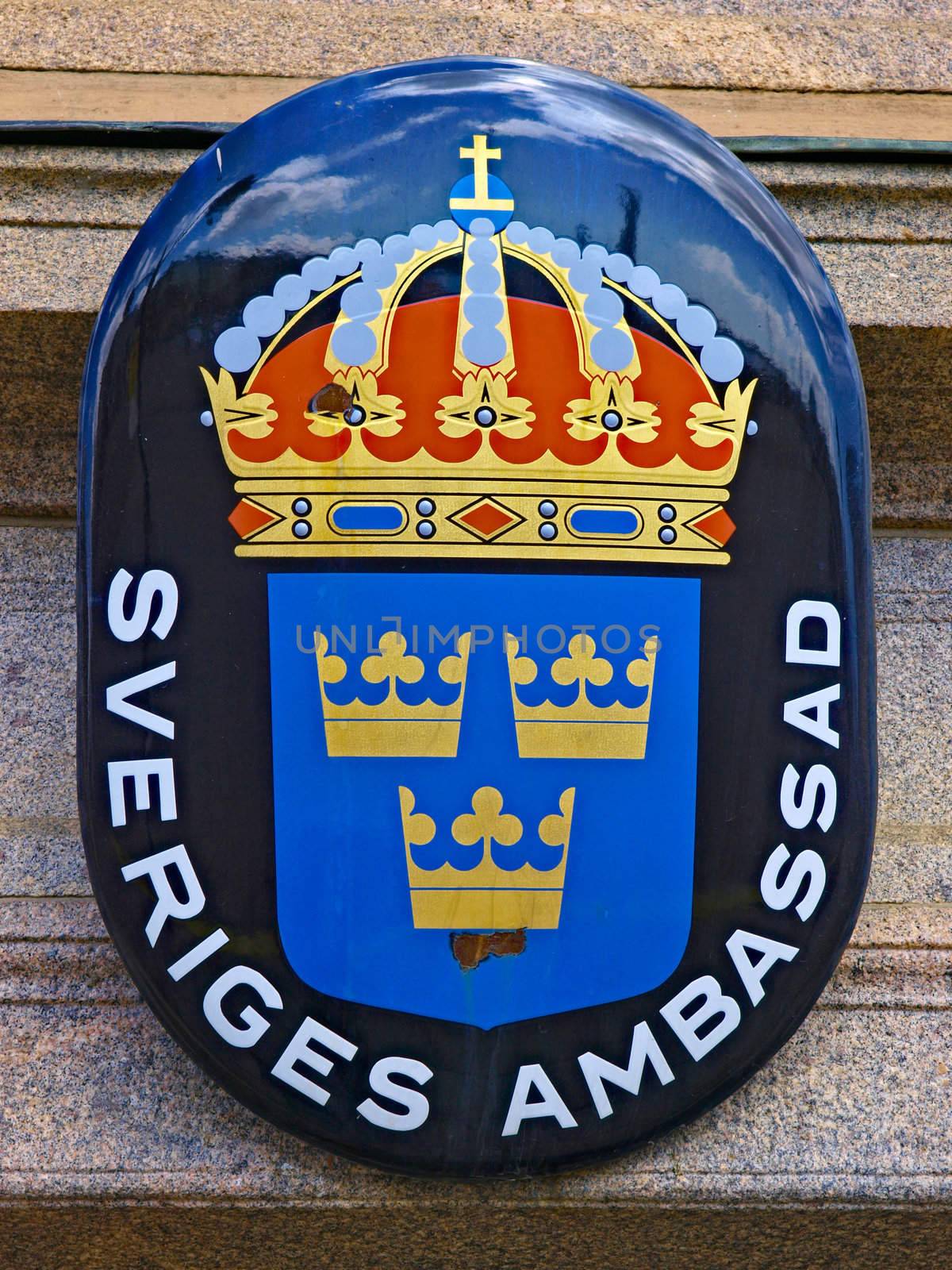 Swedish Embassy sign by dotweb