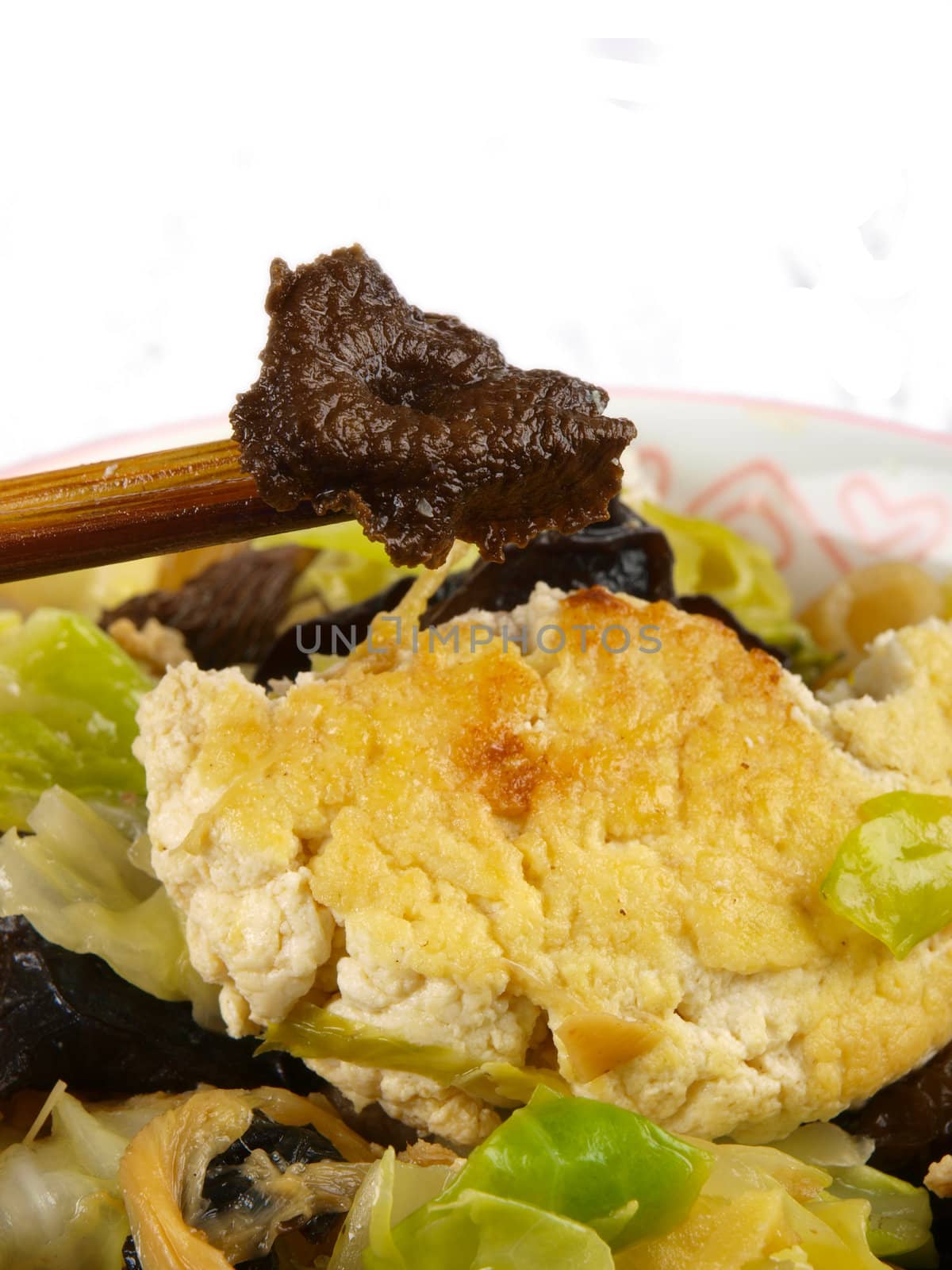 Traditional chinese tofu pei. Close up