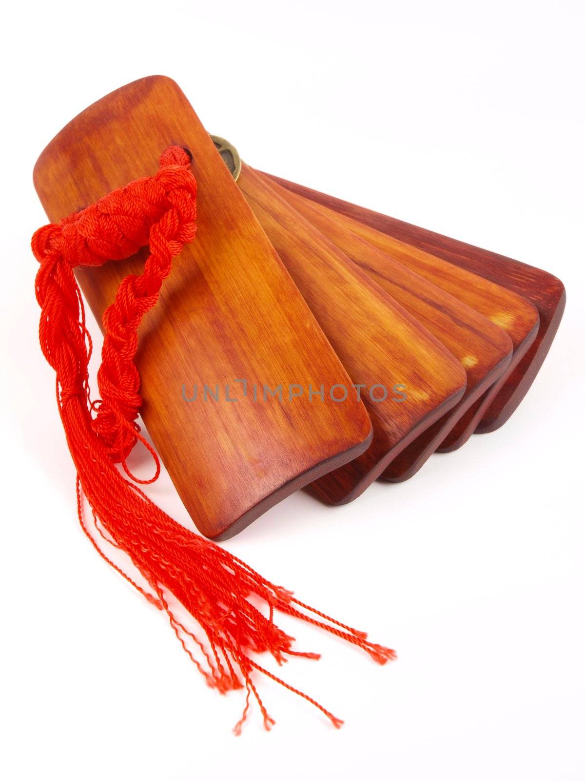 Traditional Chinese music instrument. Close up on white background by dotweb