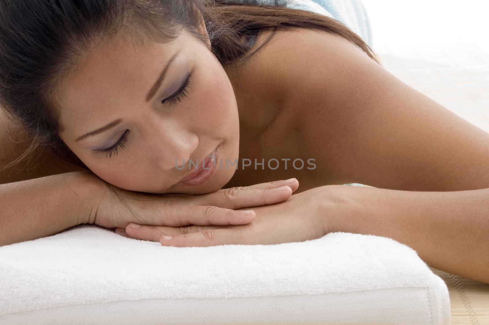 close up of relaxing beautiful woman by imagerymajestic