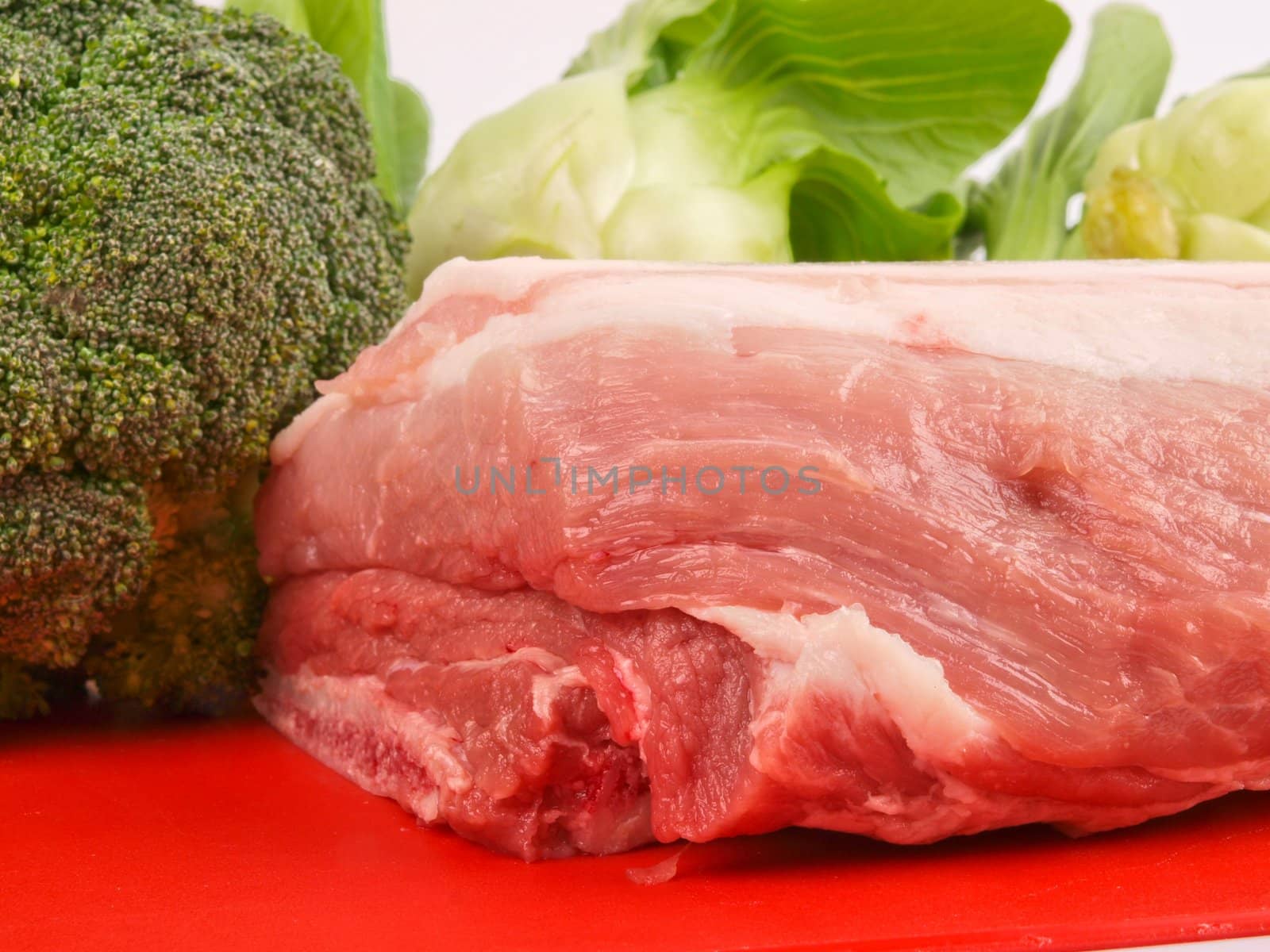Fresh pork meat. Close up