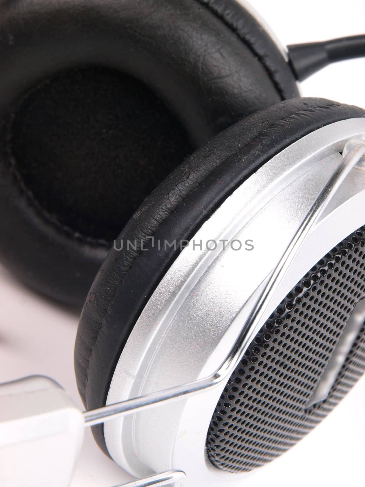 Headset. Close up on white background