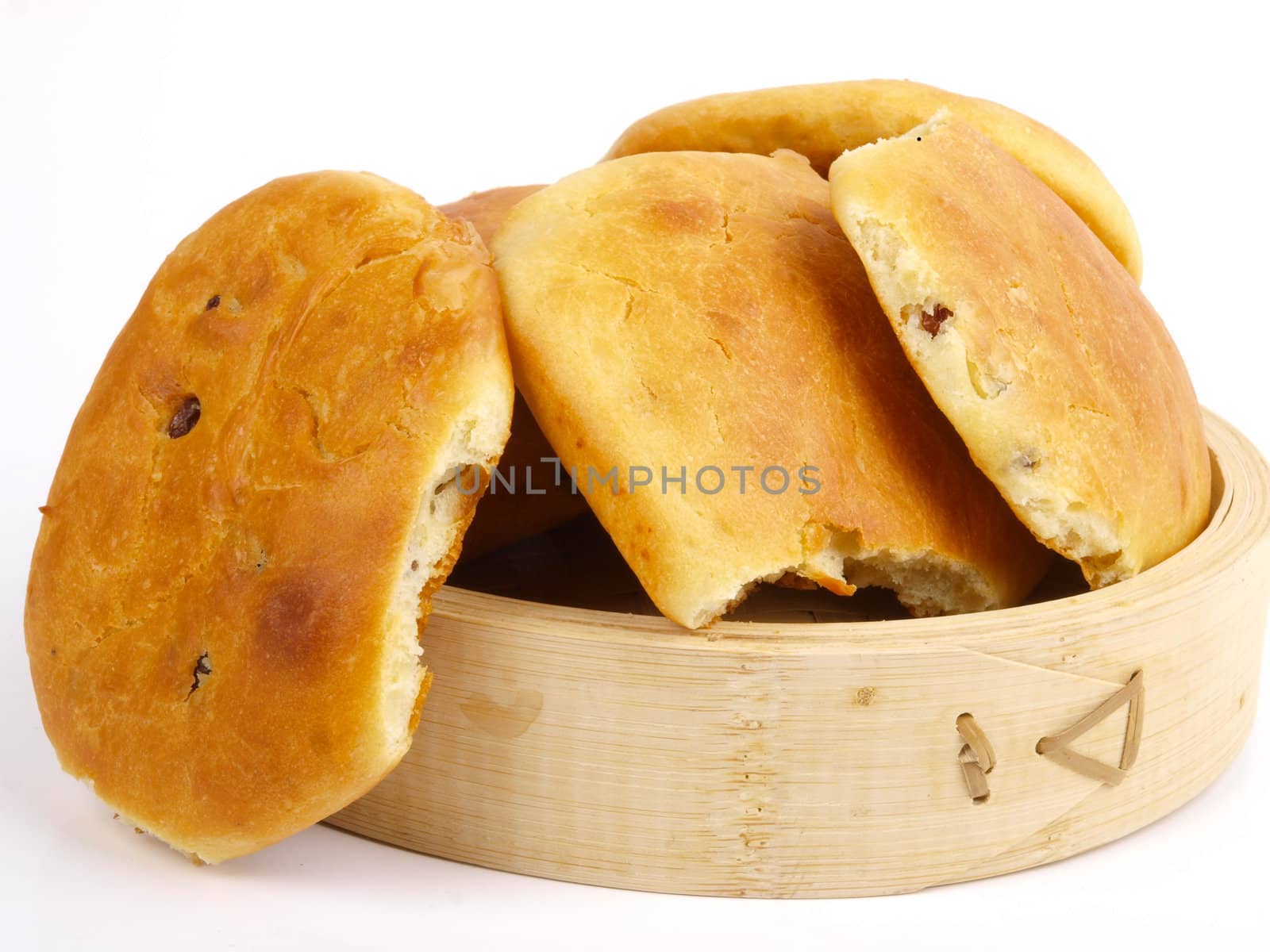 Chinese sucker bread. Close up on white background