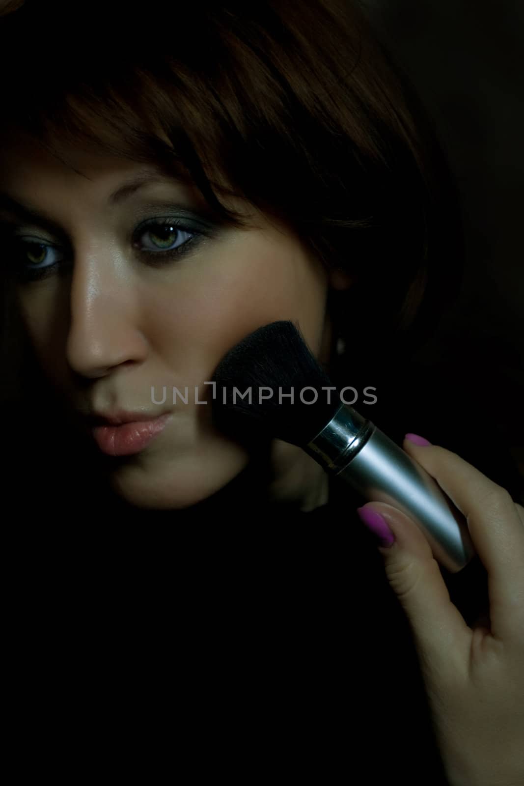 The girl and makeup