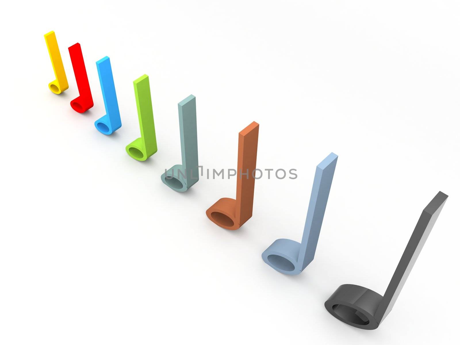 colorful musical notes by imagerymajestic