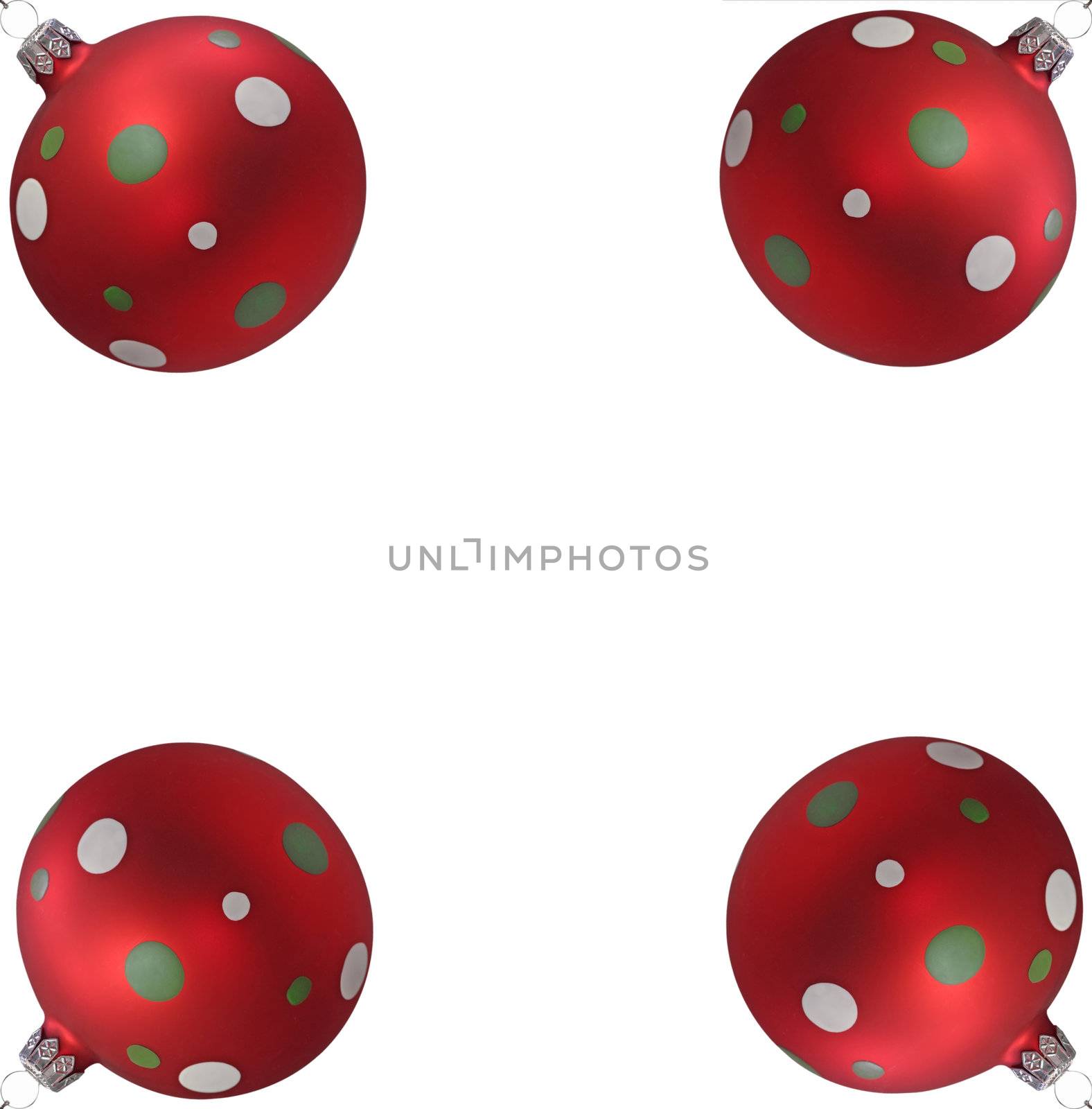 Four Christmas Tree Balls by Teamarbeit