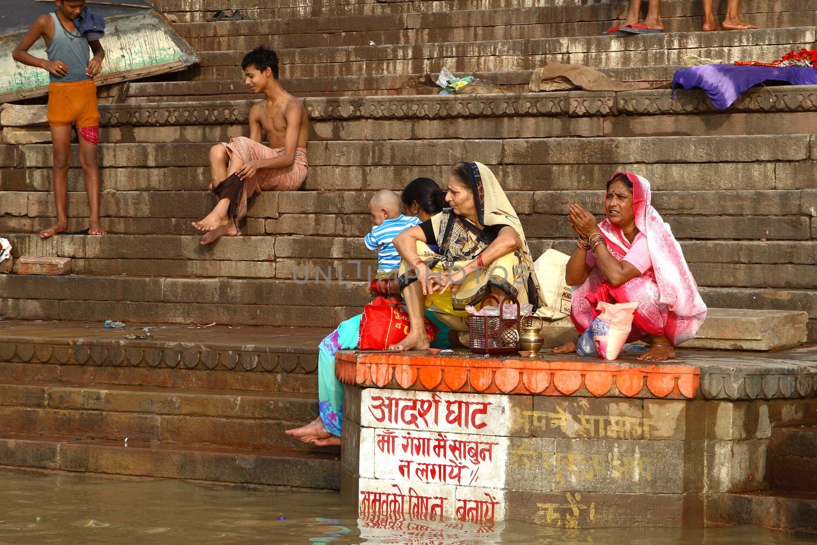 Religious ceremony at Varanasi Uttar Pradesh India