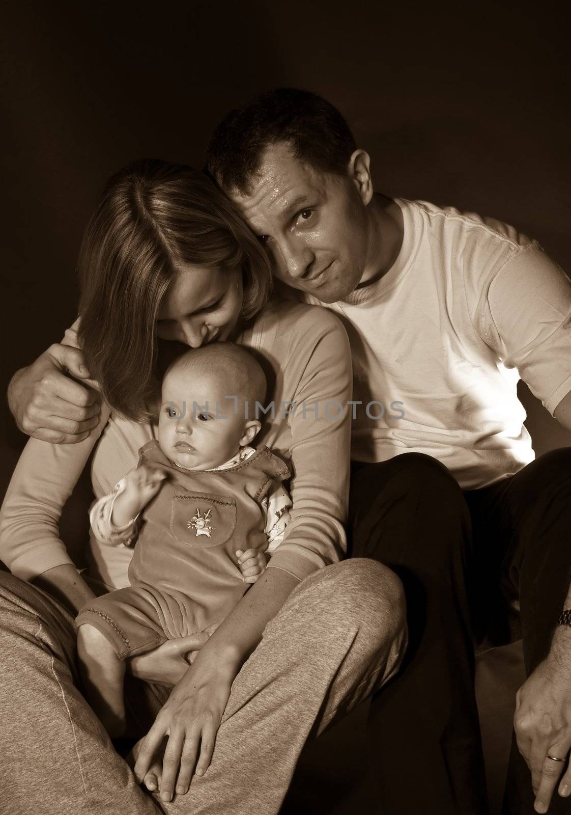 Parents with baby girl by melastmohican