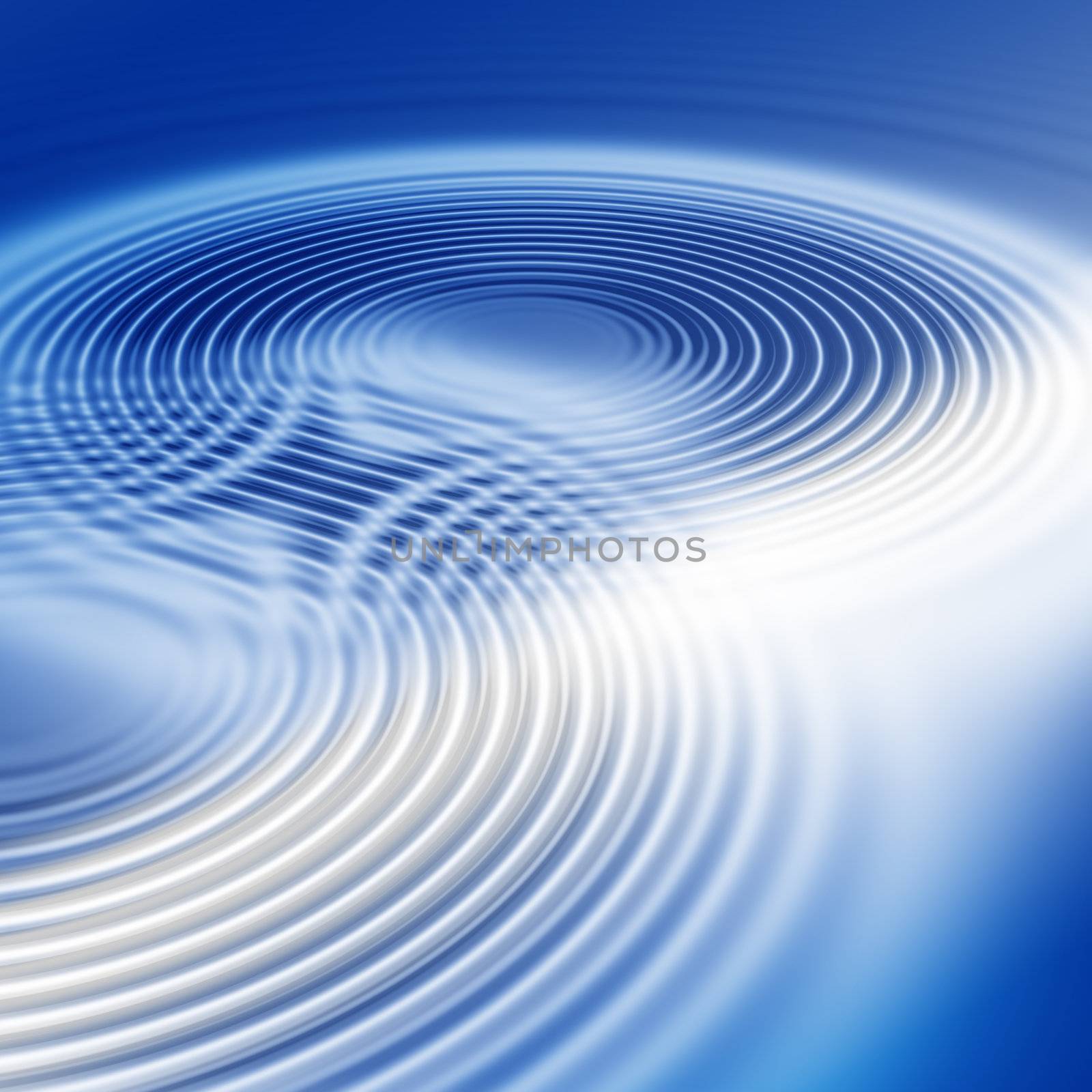 elegant abstract concentric blue ripples with interference and highlight