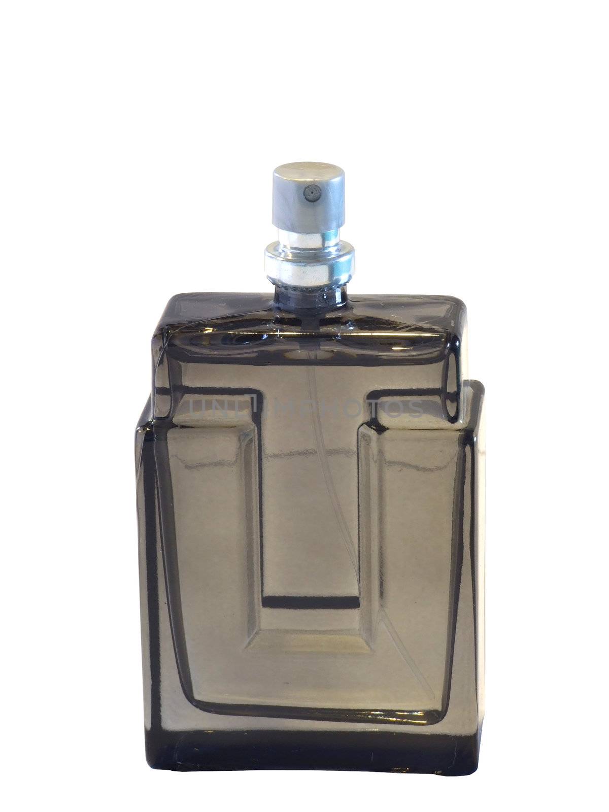 bottle of men's perfume isolated on white, with cliping path