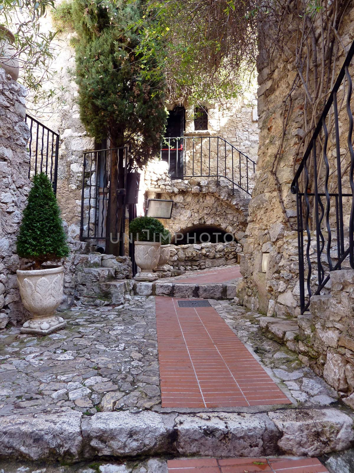 Street in Eze village, France by Elenaphotos21