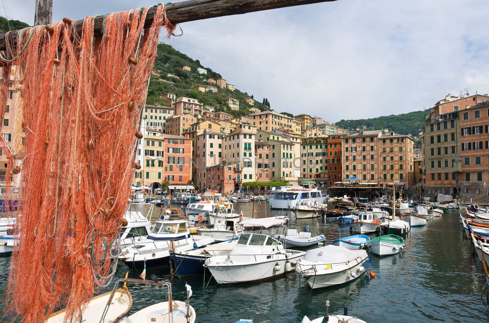 the port of Camogli, fomous smal town in Liguria, Italy
