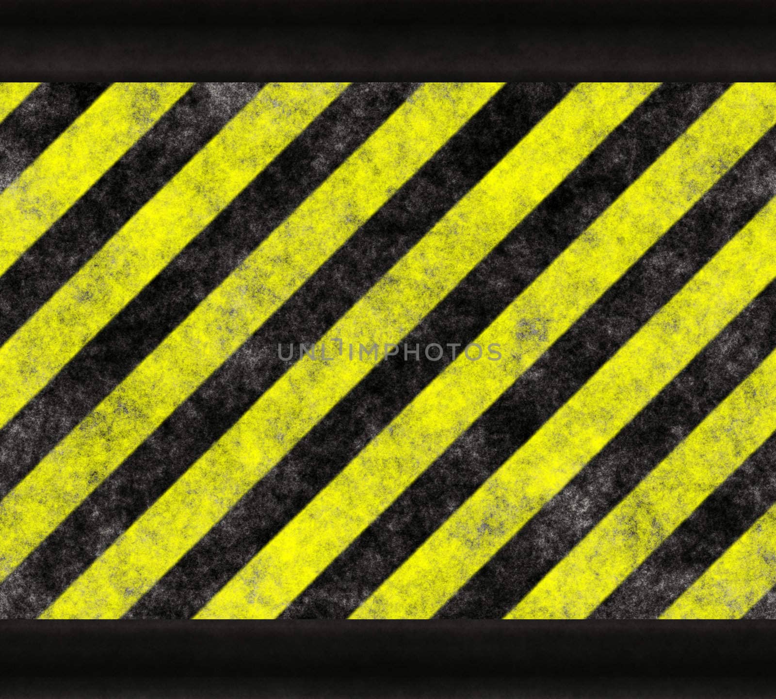Black and yellow warning / hazard background with black frame