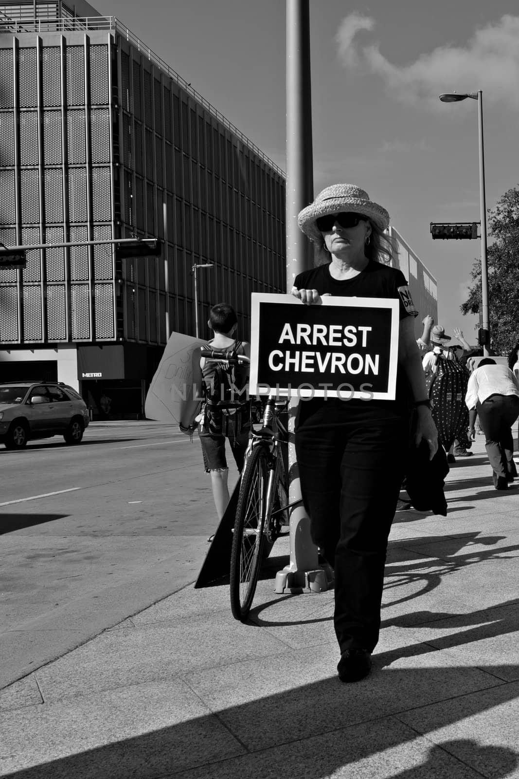 Protesters at the Rainforest Coalitions protest at the annual Chevron board meeting.