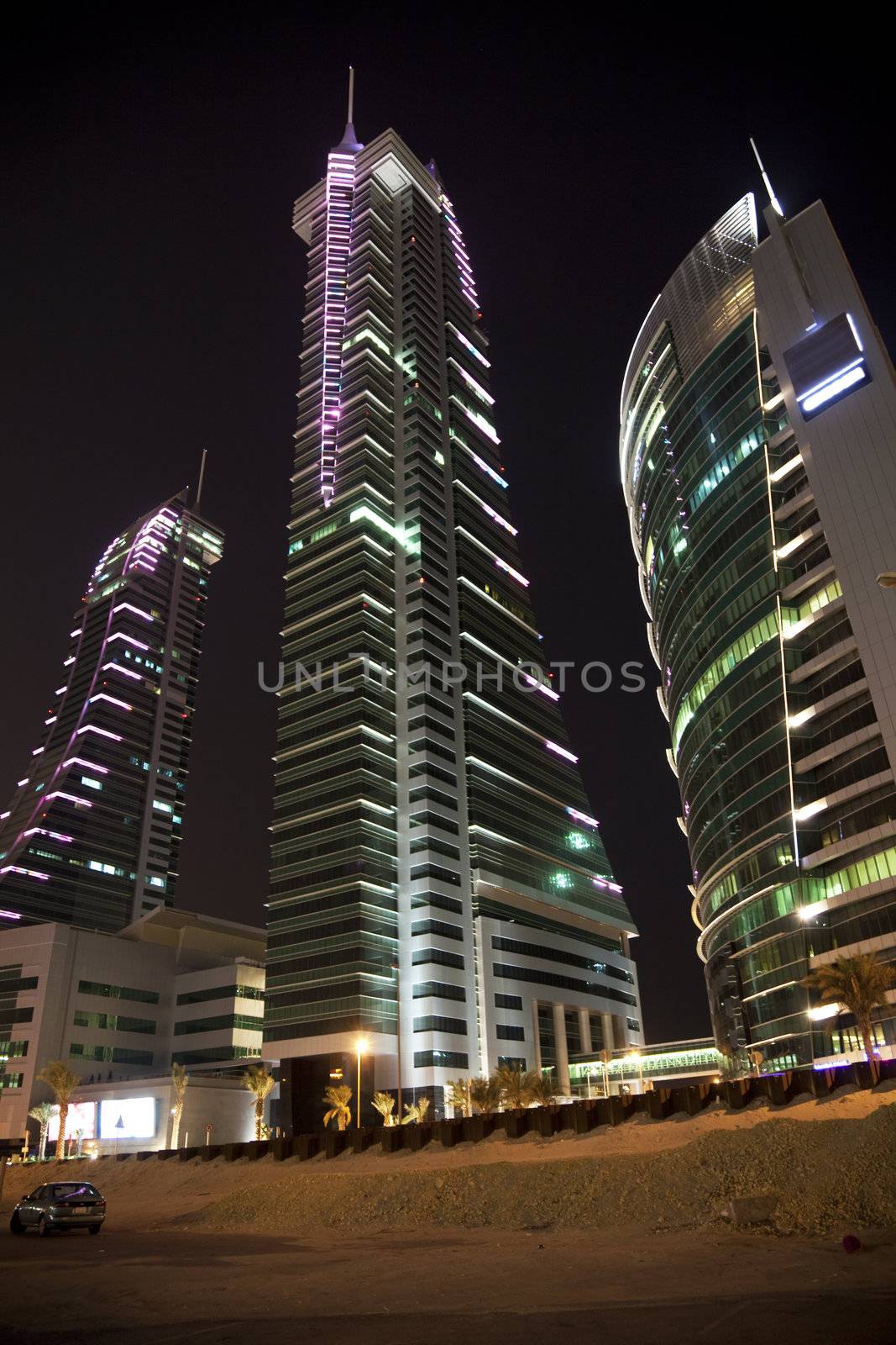 Bahrain Financial Harbour at Night, Manama, Bahrain by shariffc