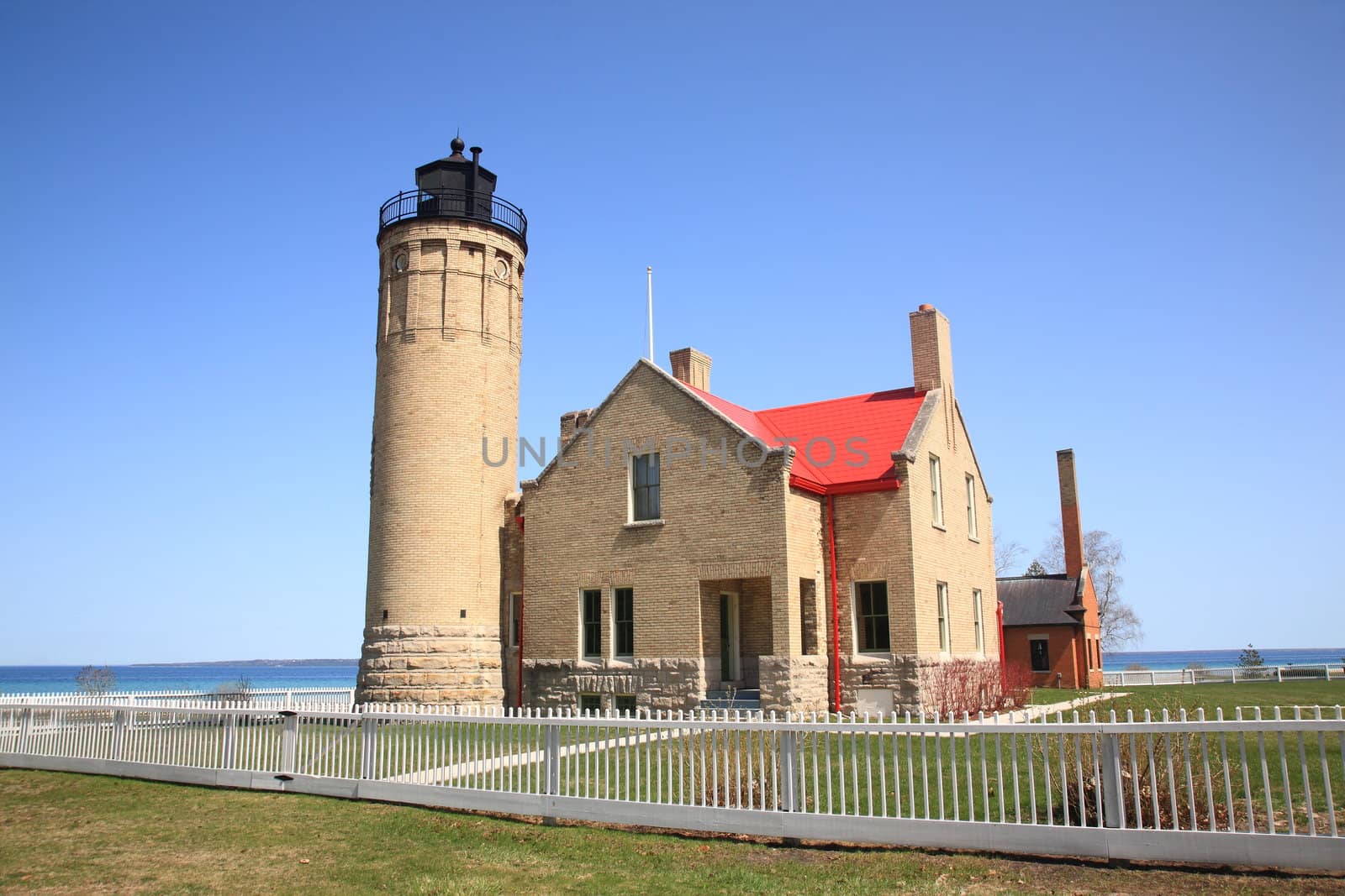 Bright sunny morning for Lake Huron light