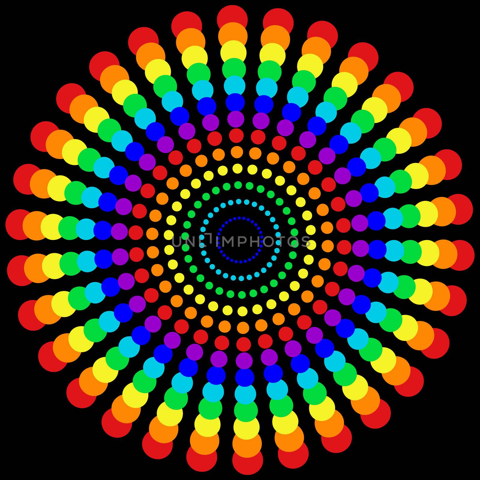  rainbow dots pattern