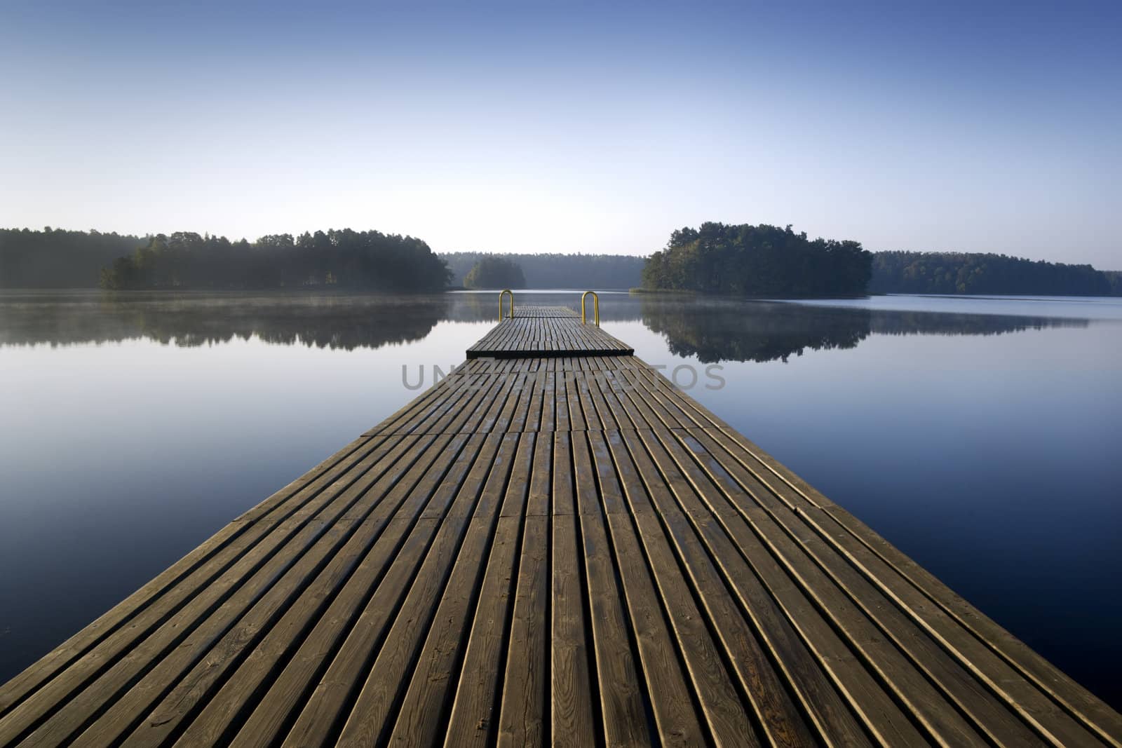 Wooden pier at morning. aRGB.