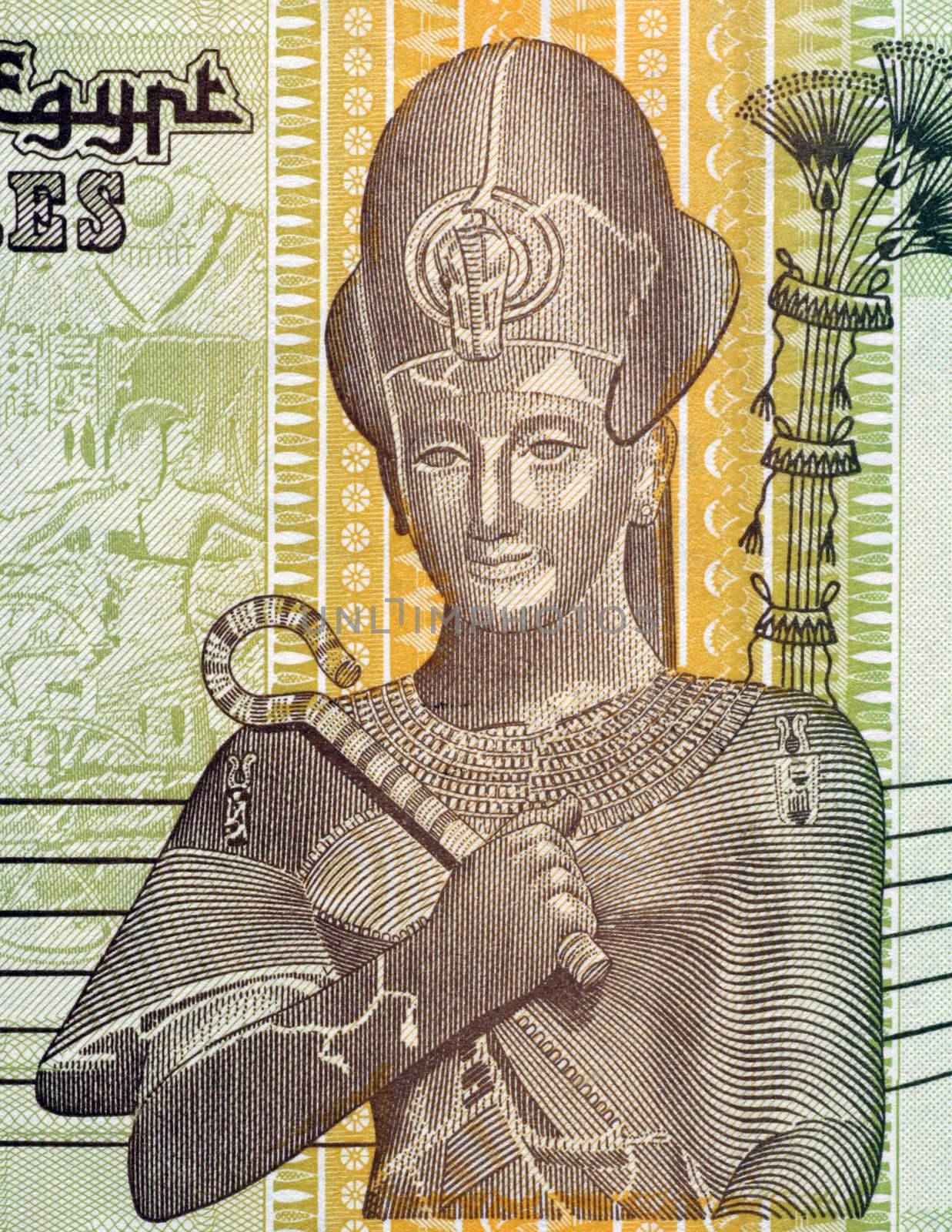 Pharaoh Ramses II on 50 Piastres Banknote from Egypt