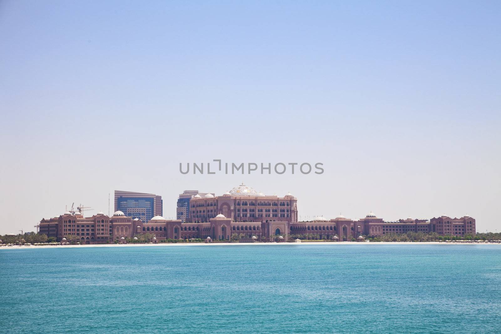 Image of a modern building at Abu Dhabi, United Arab Emirates.
