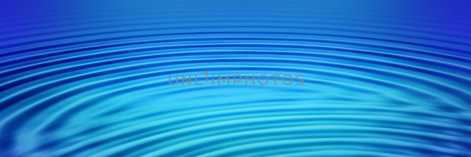 elegant big blue concentric ripples on a banner or header

