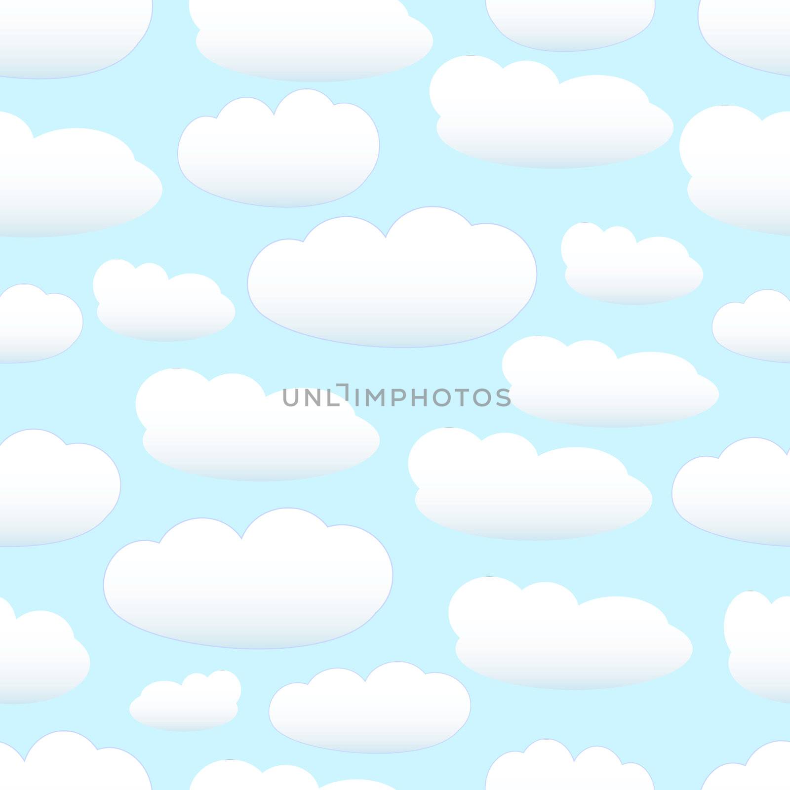 seamless pastel clouds by hospitalera