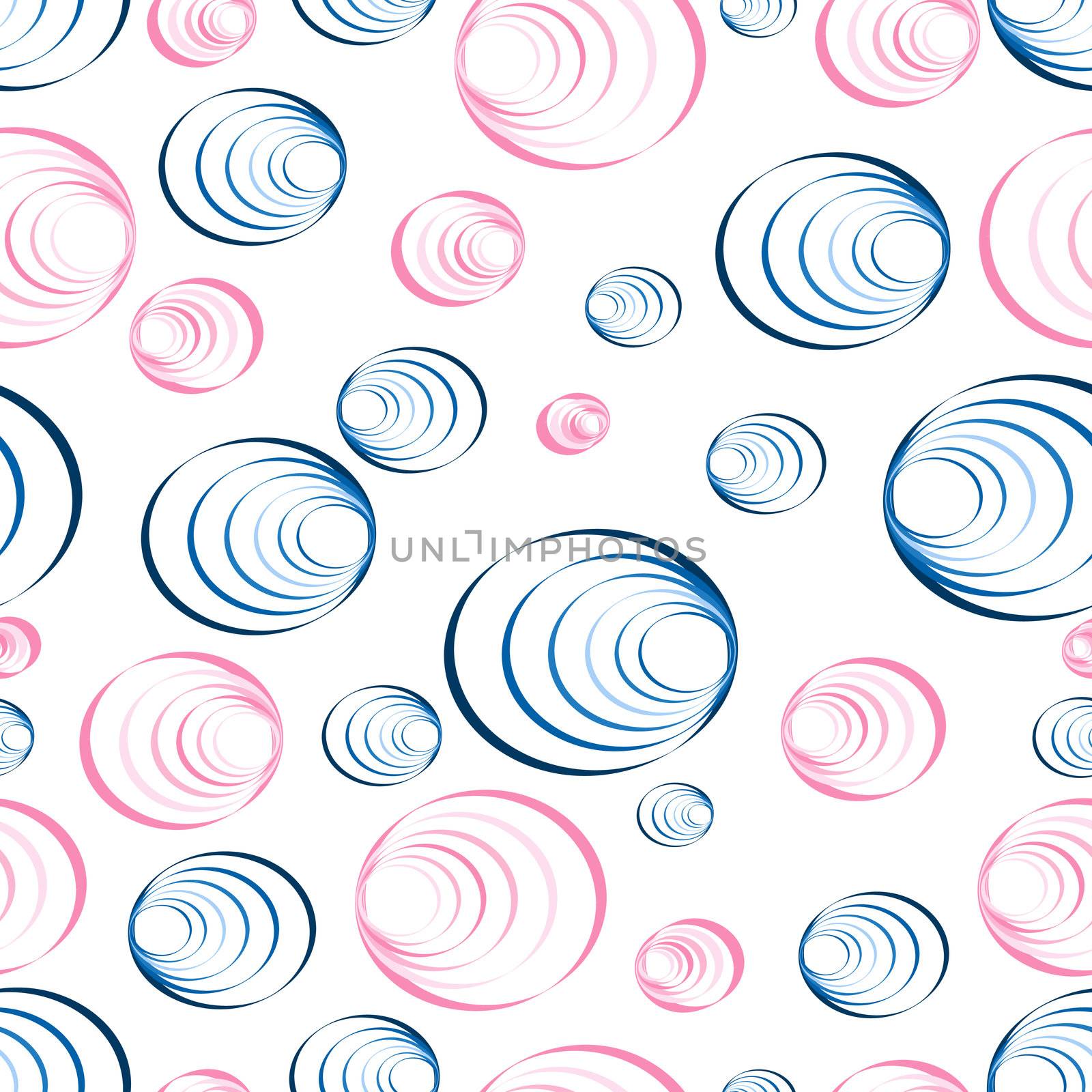 seamless background with circles, retro style