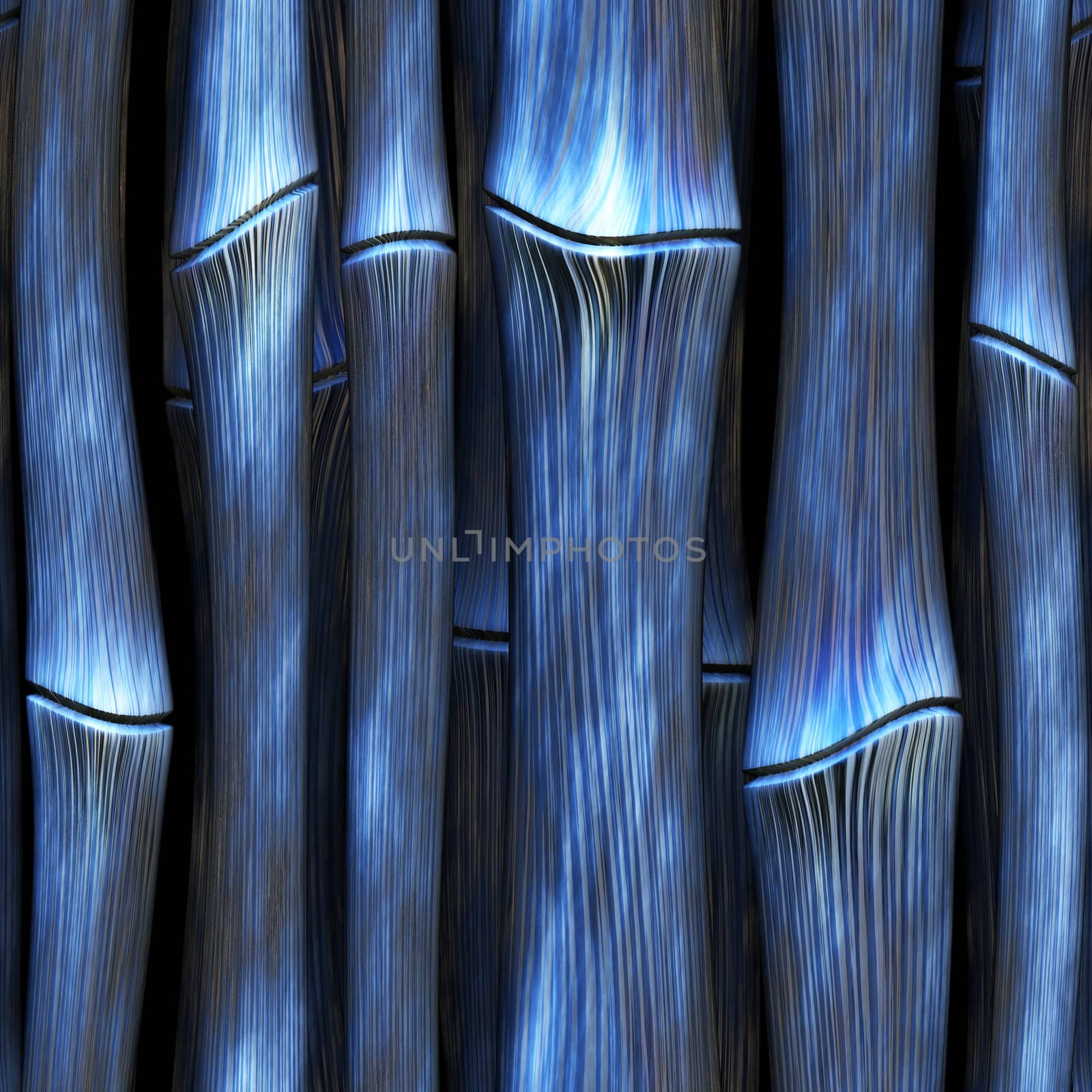 
blue bamboo background with shadows, tiles seamlessly
