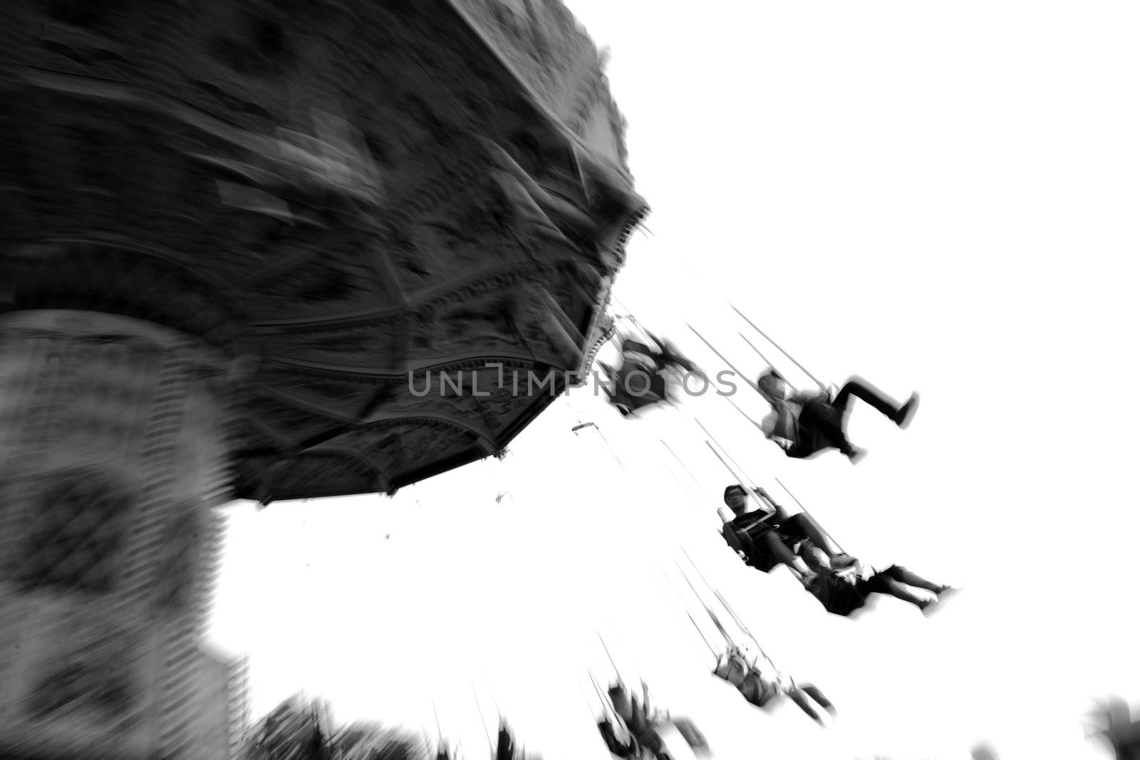 Fun in theme park abstract motion blur